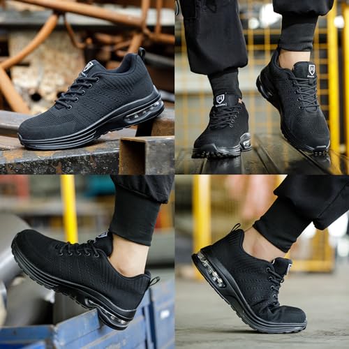 Baofular Safety Trainers Men Womens Steel Toe Trainers Lightweight Comfortable Safety Shoes Work Trainers Non Slip & Breathable