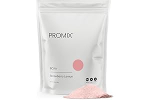 PROMIX NUTRITION Promix BCAA Post-Workout Energy Powder - 5g Micronized BCAAs, Sugar Free, Plant Based, Vegan, Keto - Strawberry Lemon - 30 Servings (Pack of 1)