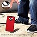LUXCA Hybrid Dual Layer Defender Armor Case for Samsung galaxy J7 - Red Black Armor