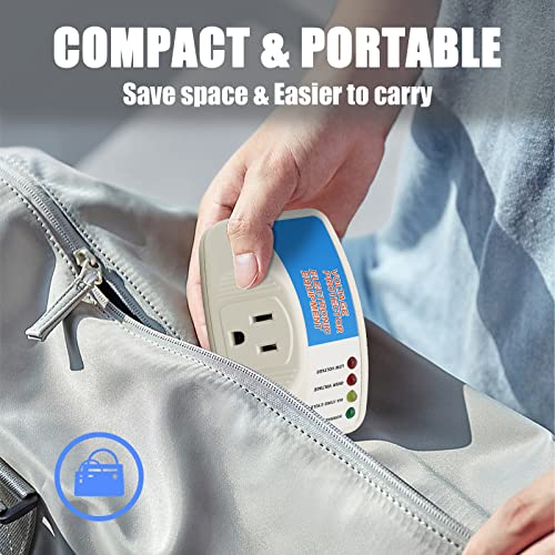 BSEED Protector contra sobretensiones para electrodomésticos, protector de voltaje de salida única, refrigerador de sobretensiones de salida de caída de voltaje 1440 vatios, salida de enchufe de caída de voltaje 120 V 10 A (1 paquete)