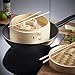 VonShef 10 Inch Bamboo Steamer Set with 2 x Free Chopsticks