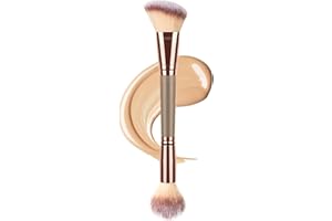 Concealer Brush | Dense Soft Bristles Beauty Tools | Round & Angled Concealer Powder Brush - for Bronzer Blush Highlighter Po