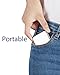 Small Pocket Mirror, Unbreakable All Stainless Steel Rectangular Folding, 2.2” Square, Polished Design Finish