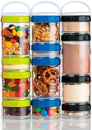 Nutrition Shaker Portable Protein Powder Snack Cup Food Can Combination Cup Gym Dedicated Food Container Set, Multi