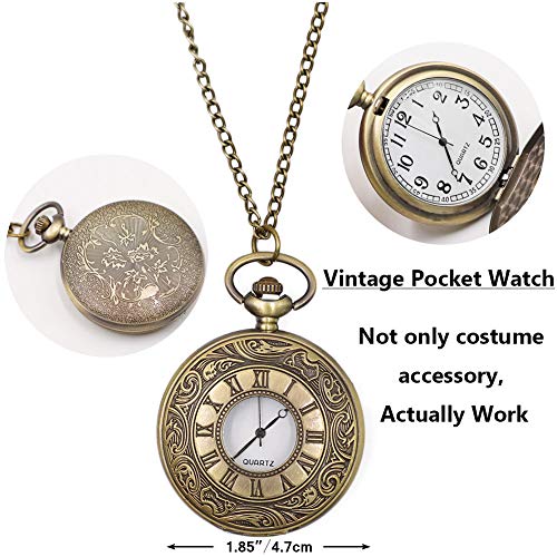 CHUANGLI 1920S Mens Great Gatsby Accessories Set Roaring 20s 30s Retro Gangster Costume