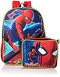 Marvel Boys' Spiderman Backpack with Lunch, Blue
