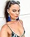 Me&Hz Blue Big Long Drop Earrings Generous Dangle Beaded Tassel Earring for Women Girls