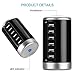 USB Charger, Universal 6-Port Desktop USB Hub/Charging Station Tower with Smart Identification Technology for Apple iOS, Android & Virtually All Other USB Enabled Devices Black