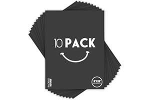 Golden State Art, 10 Pack 9x12 Uncut Photo Mat Matboard, Black Backing Board for Frame, Picture, Print