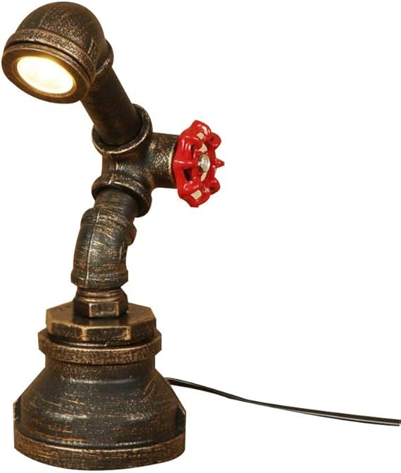 DZX Lámpara de Mesa de Tubo de Agua Retro Ligera Lámpara de Mesa de