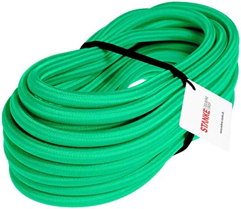 1 m Shock Cord/Expander Rope/Tarpaulin Rope 6 mm Green Elastic Cord by The Metre