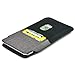 Dockem Luxe Wallet Sleeve for Samsung Galaxy S10, S9, S8: Synthetic Leather Card Case in Twill Canvas Style: Ultra Slim Professional Executive Pouch Cover with 2 Card Holder Slots, Black and Grey