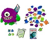 Monster Childrenâ€™s First Aid Bundle: Hot Cold Therapy Reusable Hot and Ice Pack, 1-Box(20) Monsters University Cartoon Band-aids, Comfort Soft Purple Plush, 24 3D Foam Stickers and 4 Bonus