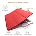 DTTO Mini Case for iPad Mini 3/2/1, (Not Compatible with Mini 5th Generation) Ultra Slim Lightweight Smart Case Trifold Cover Stand with Flexible Soft TPU Back [Auto Sleep/Wake],Red