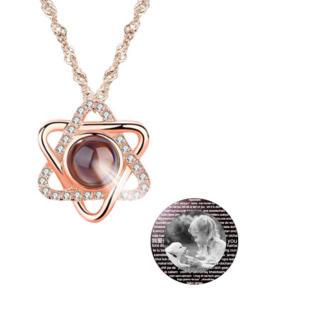 Your Custom Languages 100 Necklace Star You Love I