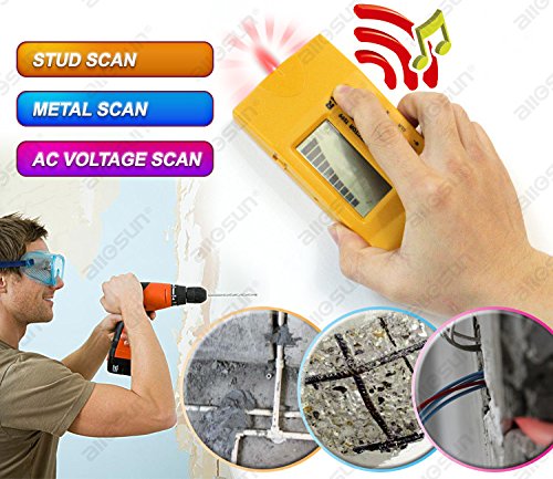 ALLOSUN 4 in 1 Ultrasonic Distance meter/Wood Stud Finder/Metal Detector/AC Wires Tracker