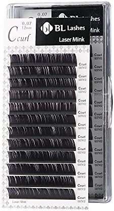 Eyelash Extension BL Laser Mink Lash C Curl Thickness 0.07mm (0.07X12mm)