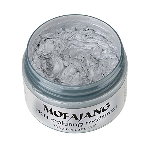 Silvercell Hair Dye Wax,Unisex One-time Hair Color Wax,Natural Dye Molding Paste Style for Party, Cosplay