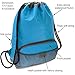 ButterFox Water Resistant Swim Gym Sports Dance Bag Drawstring Backpack Cinch Sack Sackpack for Men and Women, Waterproof Fabric - Light Blue