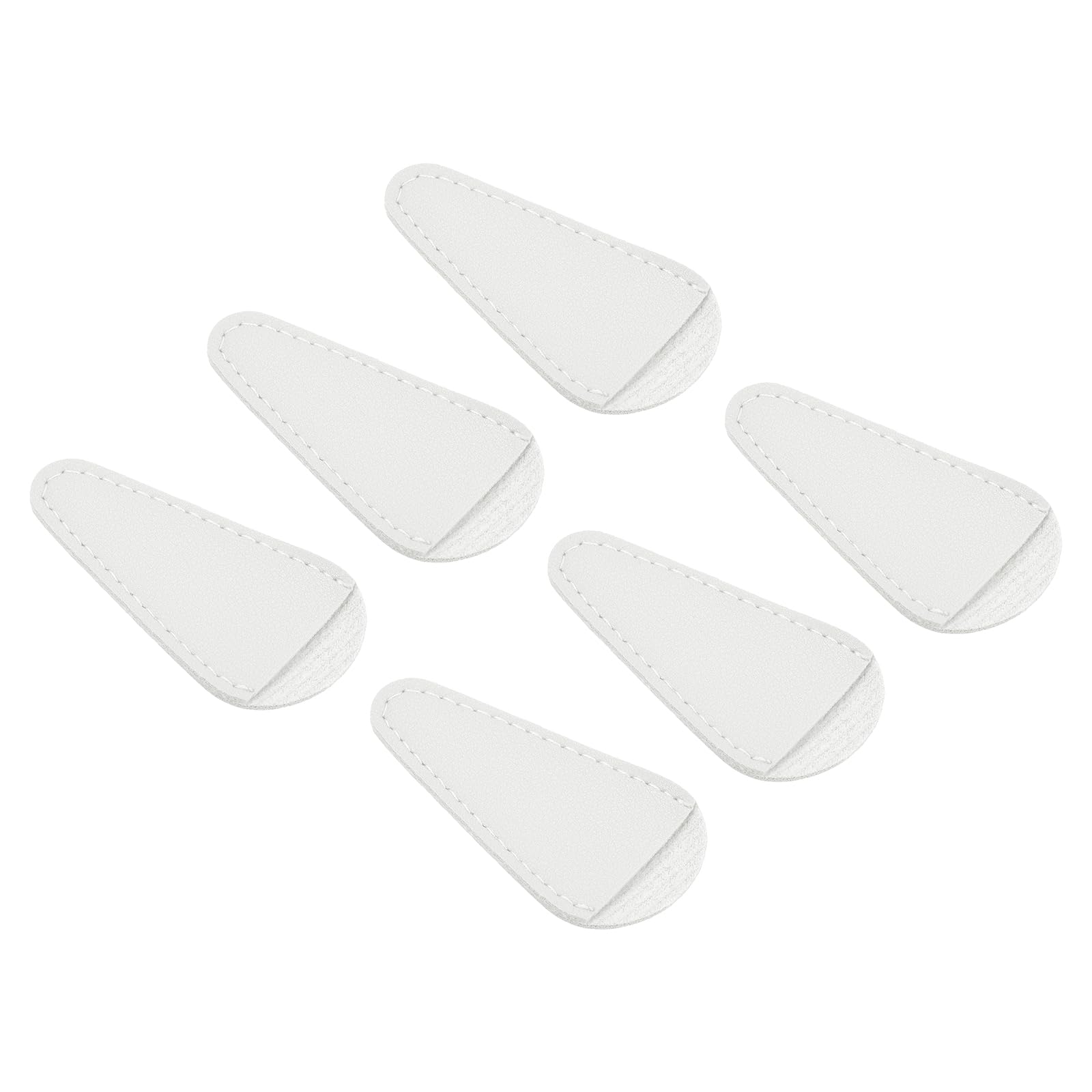 PATIKIL 2.9"x1.5" PU Leather Scissors Sheath, 6 Pack Scissors Cover Protector Portable Collect Bags for Eyebrow Trimming Beauty Tool Protection, White