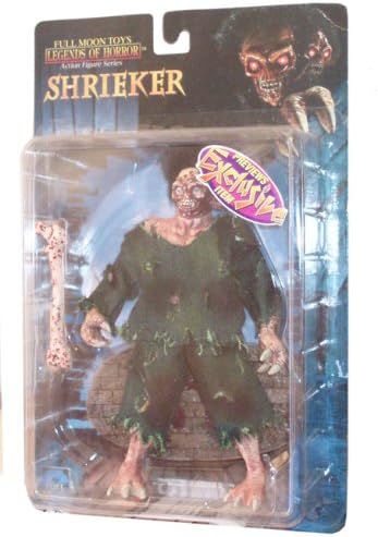 Legends of Horror from the 1998 Full Moon Motion Picture 8 Inch Tall Action Figure - SHRIEKER with Real Cloth Outfit, Rooted Hair, Bone and Display Base