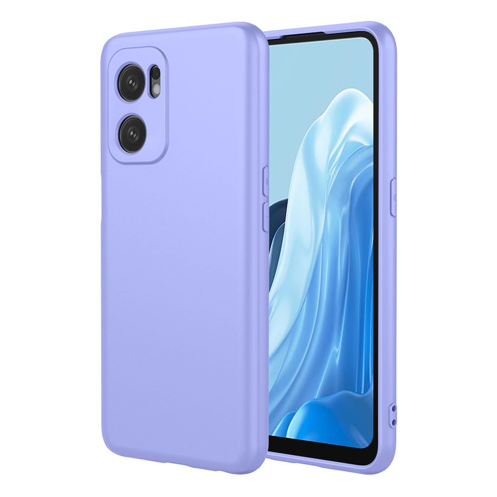 SEAHAI Case for OPPO Find X5 Lite 5G, Ultra Thin Silky-Soft Touch Liquid Silicone Phone Cover with Shockproof Airbag Design, Premium TPU Bumper Fashion Case - Purple