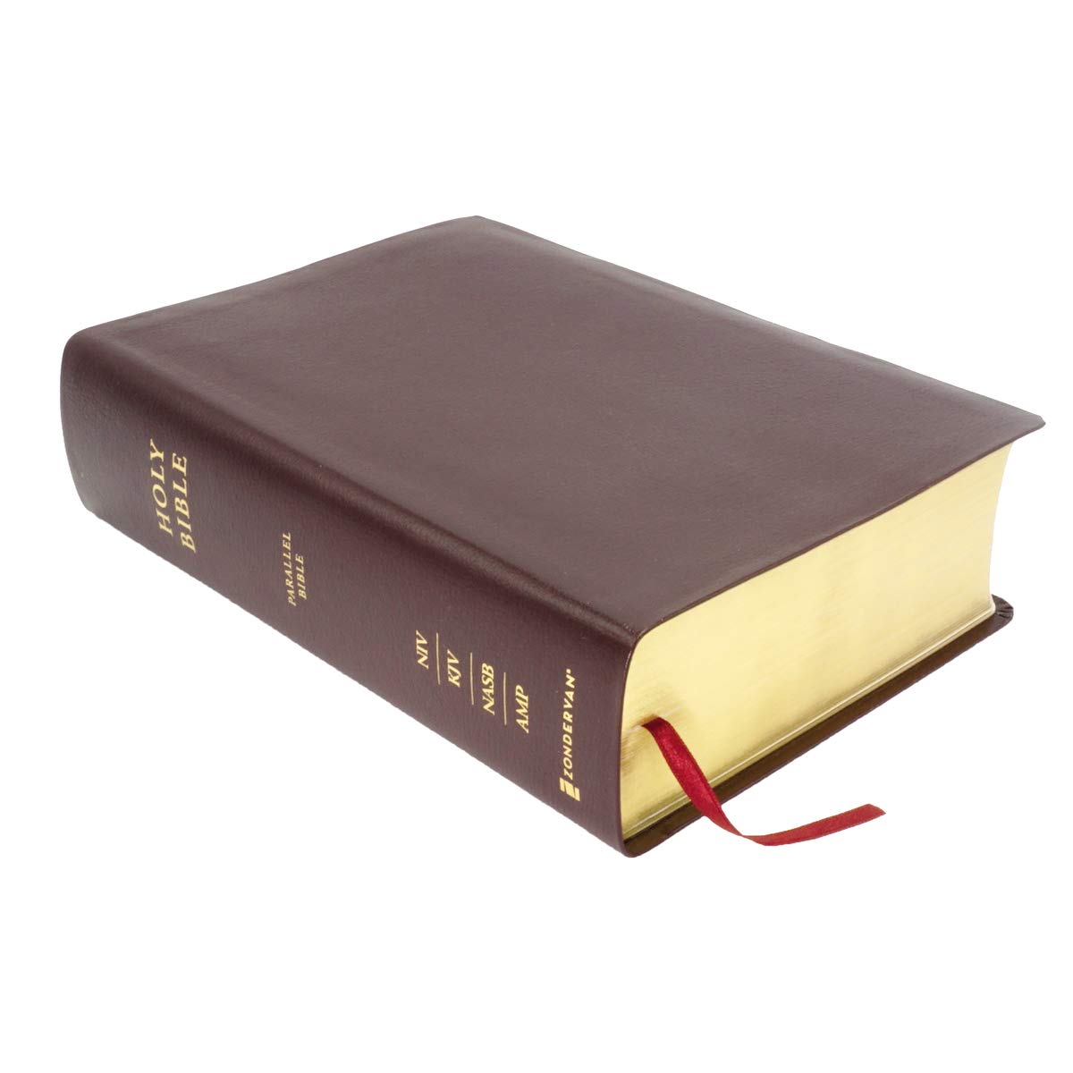 NIV, KJV, NASB, Amplified, Parallel Bible, Bonded Leather, Burgundy: Four Bible Versions Together for Study and Comparison NIV, KJV, NASB, Amplified, Parallel Bible, Bonded Leather, Burgundy: Four Bible Versions Together for Study and Comparison Bonded Leather