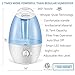 Ultrasonic Cool Mist Humidifier - Best Air Humidifiers for Bedroom / Living Room / Baby with Night Light - Whole House Solution - Large 3L Water Tank - Auto Shut Off & Filter-Free - Gift Box