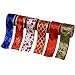 6 Pack Christmas Ribbon; Wire Edge Ribbon of 3 Yards Each; 2 1/2