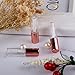Sopear 10 Pcs 1.2ml Empty Lip Gloss Containers for Lipstick Samples, Lip Balms - Sopear Mini Refillable Travel Empty Lipgloss Gloss Bottle Tube Vials Containers with Bar Rose Gold Lid