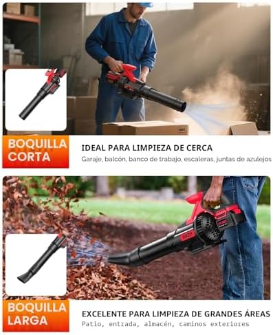 Soprador de folhas sem fios com ecrã LCD, 3 velocidades, pilhas de 2×4,0Ah e carregador rápido, soprador elétrico leve para cuidados de jardim, entrada, folhas, pó e neve