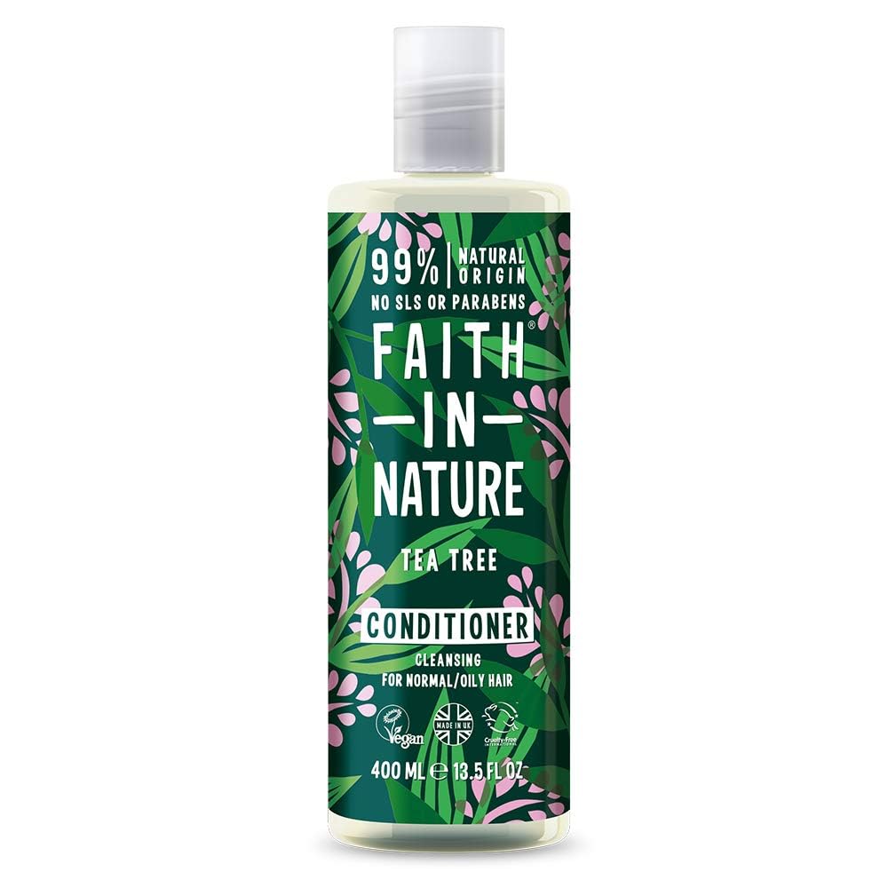Faith In Nature Natural Tea Tree Conditioner, Cleansing, Vegan & Cruelty Free, No SLS or Parabens, For Normal to Oily Hair, 400ml — image 1