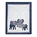 Lambs & Ivy 3-Piece Crib Bedding Set, Blue/White