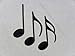 Music Notes 3 Piece Set Metal Wall Art Home Decor