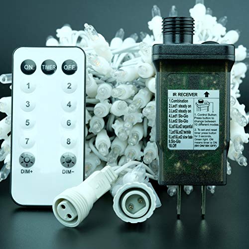 YULETIME 66 Feet 200 Count Color Changing LED String Lights with 10