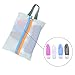 Silicone Travel Bottles with Facial Brush, Edoking TSA Airline Carry-On Approved FDA Certification Three Leakproof Walls Strong Adsorption and Hanger Design( 3oz 4 Pack)