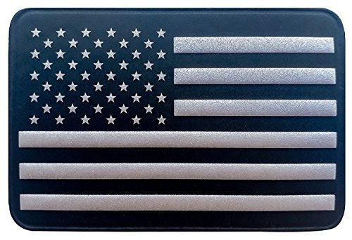 Seibertron Reflective Us FlagÂ£Â¨2"x3"Â£in The Dark Hook & Loop 3D PVC Patch, Perfect Helmet Backpack
