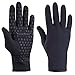 TrailHeads Womens Running Gloves - Touchscreen Gloves - Running Accessories for Women Winter - Hiking, Biking, Sports - Solid Black (Medium)