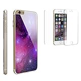 Spots8 Apple iPhone 6s Plus 6 Plus 5.5 Case 360 Full Body TPU Scratch Resistant PC Transparent Clear Galaxy Stars