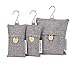 MODENA HANGING NATURALLY ACTIVATED CHARCOAL ODOR ABSORBER AND ELIMINATOR FOR SHOES, CARS & TRUCKS, CLOSETS, BATHROOMS, KITCHENS, AND MORE! (SET OF 3)