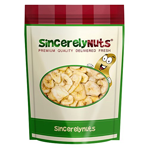 Sincerely Nuts Banana Chips Sweetened - Insanely Delicious - Two Lb. Bag  Packed With Mineral Nutrients - Ready To Eat - Sealed For Freshness - Kosher Certified