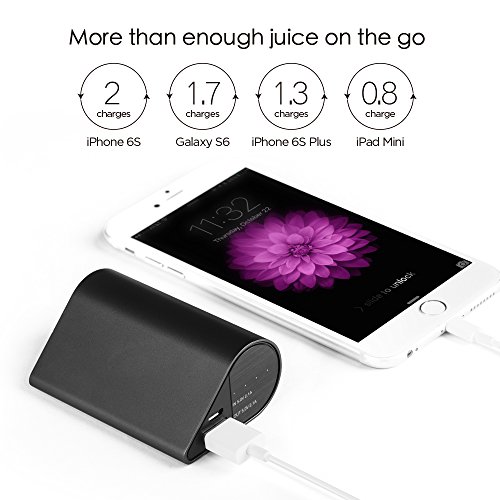 Simpiz 5000mAh portable charger power bank external battery pack for Apple iPhone 5 6 6s plus, iPad, Samsung Galaxy s6 s7, Note, LG, Moto, HTC - Genuine Sony Cells with fast&quick charging Technology
