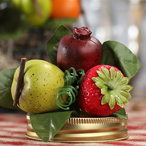 Group of 12 Sweet Assorted Fruit Picks for Crafting and Embellishing