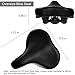 Zacro Oversized Bike Seat, Super Large Wide Bicycle Saddle for Outdoor Bike, Stationary Bicycle and Road Bike, Breathable Black Saddle, Bonus with One Mounting Wrenchthumb 1