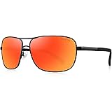 OLIEYE Men Classic Rectangle Sunglasses HD Polarized Sun glasses For Driving TR90 Legs UV400