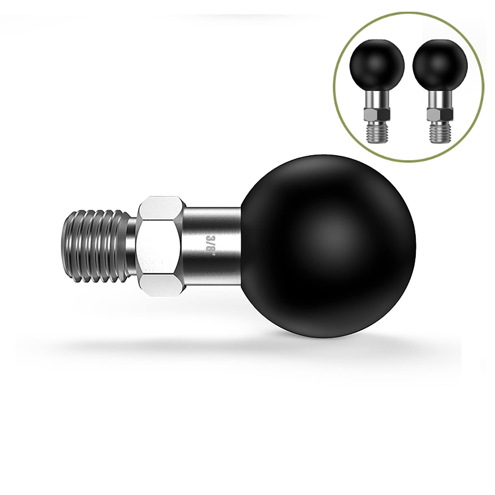 iHYTOON 1" Ball Adapter Mounts Threaded Post Screw