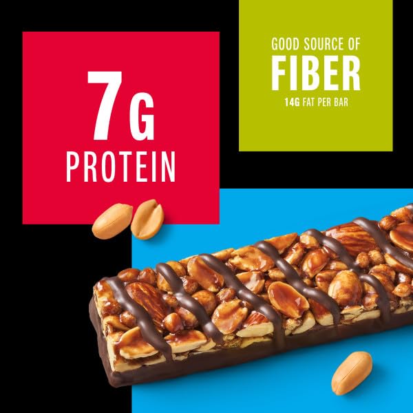 KIND HEALTHY SNACKS BARS, PEANUT BUTTER DARK CHOCOLATE, GLUTEN FREE, LOW SODIUM SNACKS, 7G PROTEIN, 12 COUNT