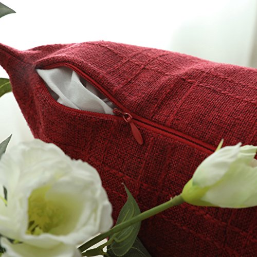 image for Kevin Textile Retro Farmhouse Checkered Weaving Cotton Linen Decorativ