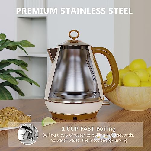 Evoloop 1.7L Electric Kettles, BPA Free Tea Kettle, Hot Water Boiler Heater, Stainless Steel Teapot, Auto Shut-Off & Boil-Dry Protection, 120V/1500W