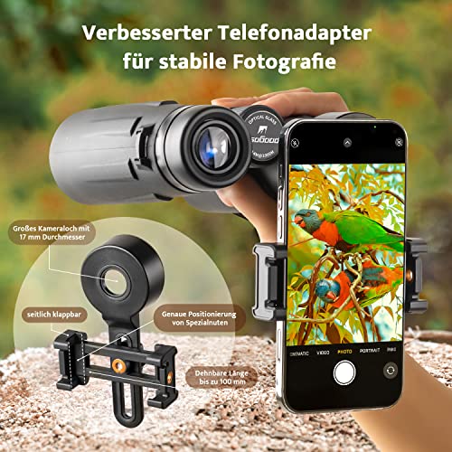 Usogood Binoculars 10 x 42 HD with BAK4 HD Prism + FMC Lens, Binoculars with Phone Adapter for Photography, Binoculars Adult for Bird Watching, Hunting, Hiking, Safari